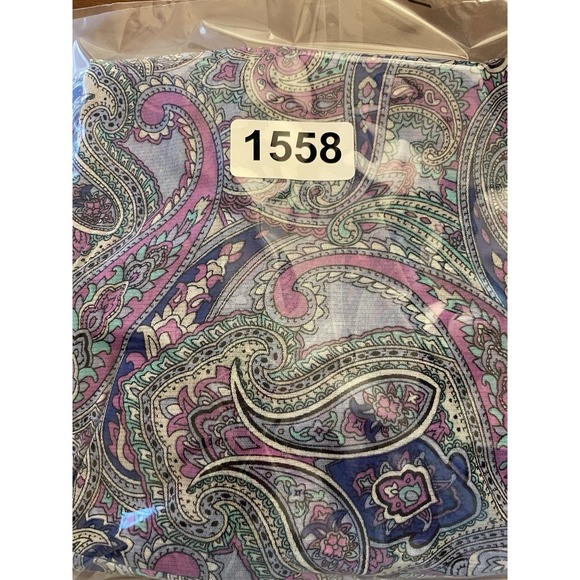 INC International Concepts Women's Blouse 3X Whimsygoth Buttons Paisley Sheer - Picture 10 of 10